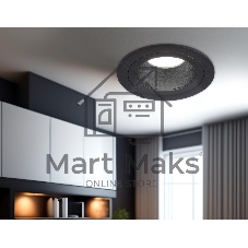 Встраиваемый точечный светильник Ambrella light TN102824 BK/BK черный/черный GU5.3 D92*50