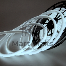 Светодиодная лента термостойкая для сауны и бани General Lighting Systems гибкий термо-неон 5 м, 14,4Вт/м, 12В, IP68, 6500К, холодный белый GLS-2835-180-14.4-12-IP68-NTS-6 (502162)