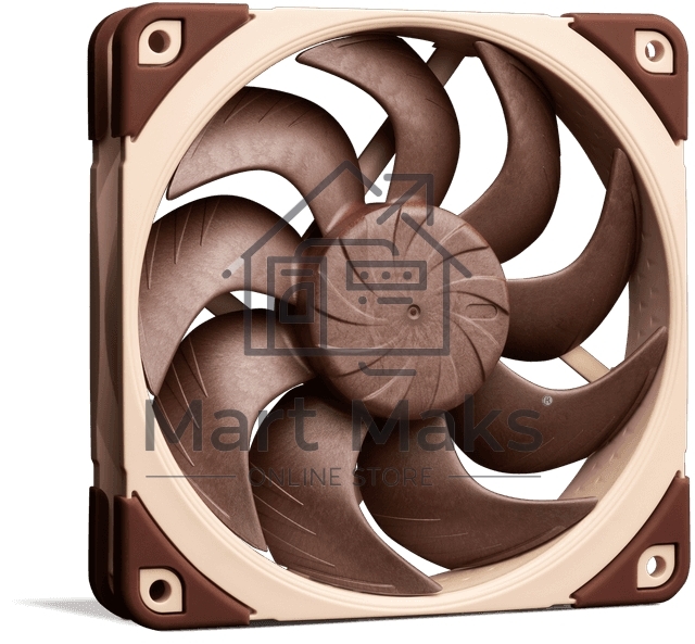 Кулер для корпуса Case Cooler Noctua NF-A12x25 G2 LS-PWM (120x120x25mm, 4-pin PWM, 39.02CFM, 11.8dBA, 1100RPM, Beige/Brown)