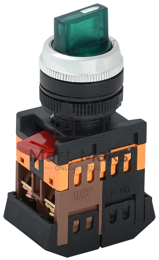 Переключатель ANCLR-22-3 на 3 фикс. полож. зел. 1з+1р ИЭК BSW10-ANCLR-3-K06