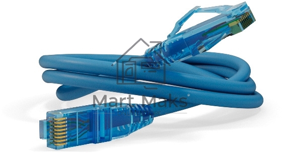 Патч-корд Hyperline PC-LPM-UTP-RJ45-RJ45-C6-2M-LSZH-BL U/UTP, Cat.6, LSZH, 2 м, синий