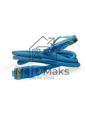Патч-корд Hyperline PC-LPM-UTP-RJ45-RJ45-C6-2M-LSZH-BL U/UTP, Cat.6, LSZH, 2 м, синий