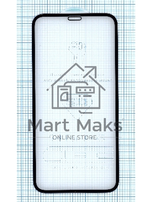 Защитное стекло 5D для Apple iPhone X черный