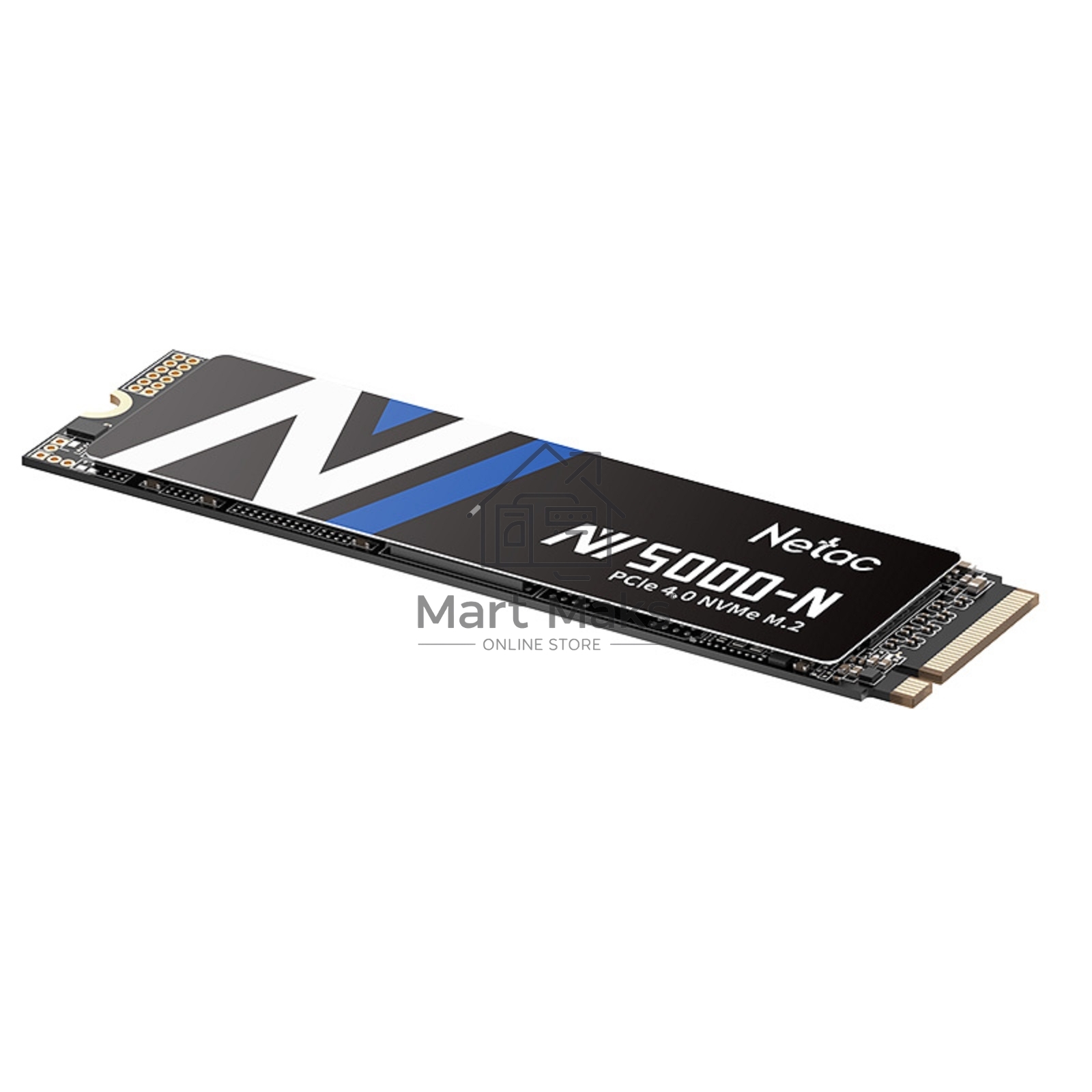 Накопитель SSD Netac NV5000-N, 2Tb, M.2 2280, PCIe 4.0 x4, NVMe, R/W 4800/4400, с радиатором