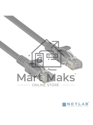 Патч-корд ExeGate UTP-RJ45-RJ45-5e-CU-0,3M-GY, UTP, cat.5e, 0.3м, медь, серый