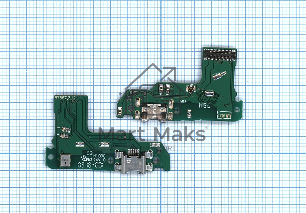 Плата разъема питания с микрофоном для Huawei Honor 7A Pro/ Y6 2018