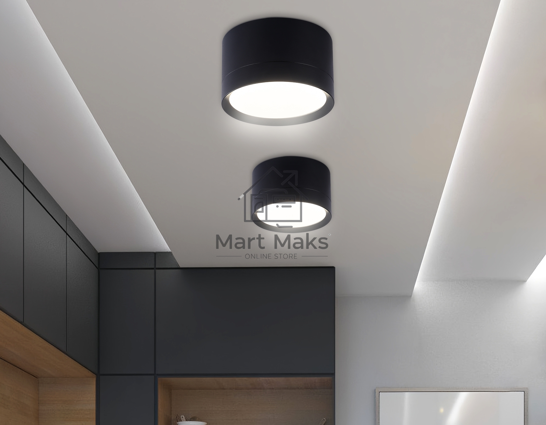 Светильник Ambrella light TN52357 BK черный GX53 max 12W D82*50