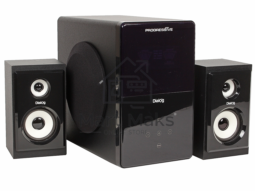 Колонки Dialog Progressive AP-220 черный 2.1, 30W+2*12W RMS, USB+SD reader