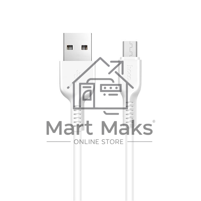 Кабель USB 2.0 hoco X13, AM/microBM, белый, 1м