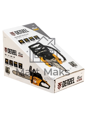 Пила цепная бензиновая DGS-4516, шина 40 см, 45см3, 3,0 л.с., шаг 3/8, паз 1,3 мм, 57 зв Denzel