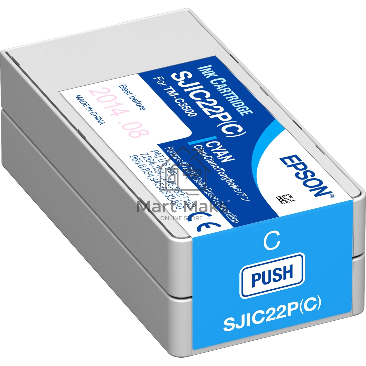 Картридж струйный SJIC22P голубой для Epson C3500
