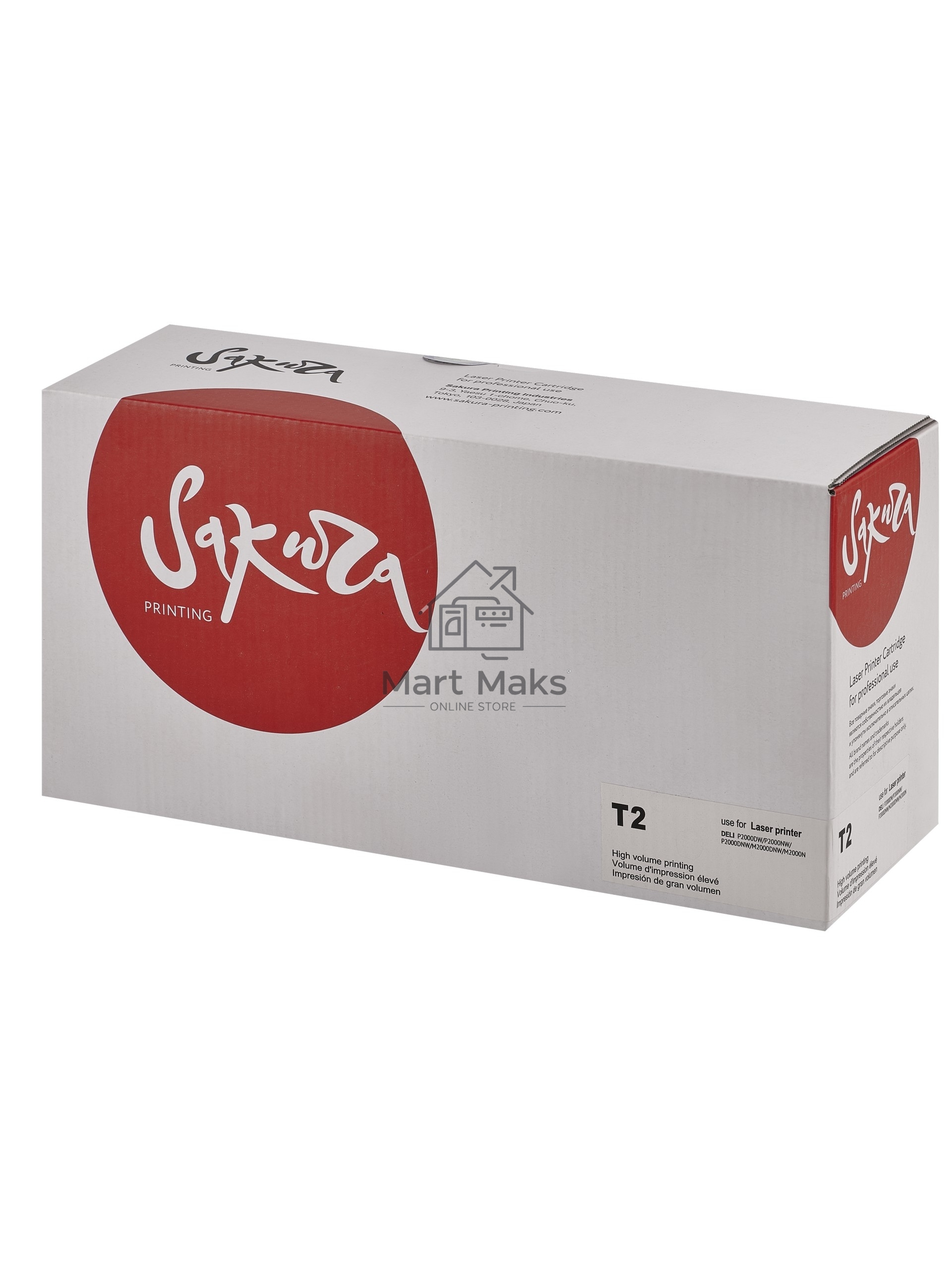 Картридж Sakura T2 для Deli P2000DW/M2000DW, черный, 4500к.