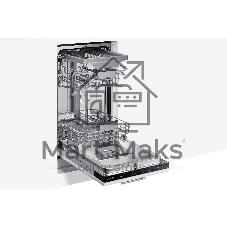 Встраиваемая посудомоечная машина Samsung DW50R4050BB/WT, черный, 45 см, 10 компл., 46 дБ, класс A+