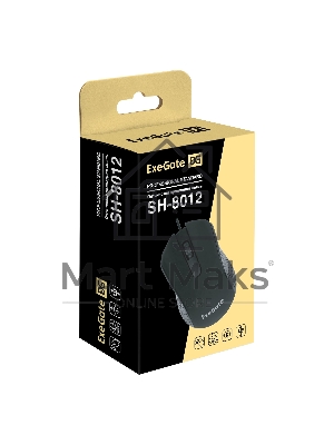Мышь проводная ExeGate Professional Standard SH-8012 черный, 1000 dpi, USB, кнопки - 3