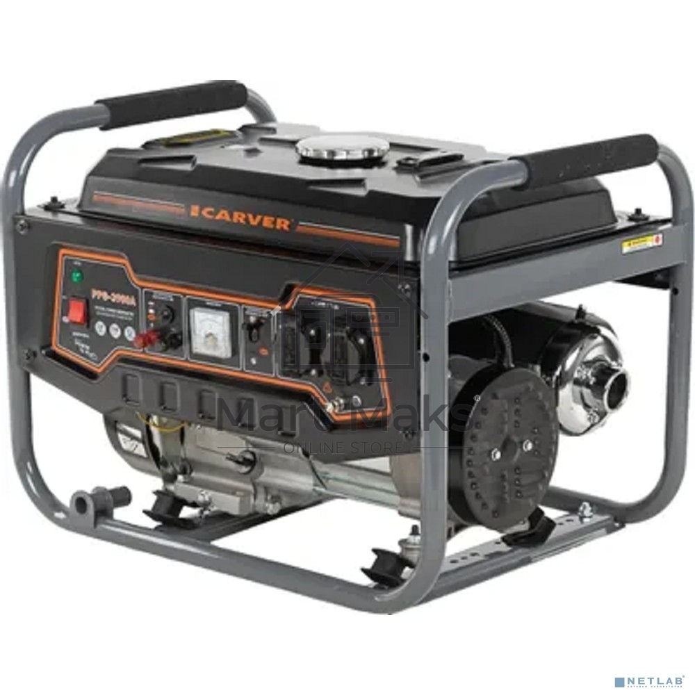 Электрогенератор бензиновый Carver PPG-3900A, 3.2 кВт, 67 дБ, 42 кг