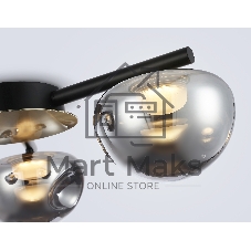 Светильник Ambrella light LH12006/3 BK/GD/SM черный/золото/дымчатый 18W 3000K D640*170