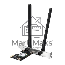 Сетевой адаптер Wi-Fi + Bluetooth Mercusys MA80XE AX3000 PCI Express (ант.внеш.несъем.) 2ант.