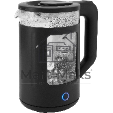 Чайник электрический Vitek VT-WK1082 1.7л. 2000Вт черный корпус: стекло
