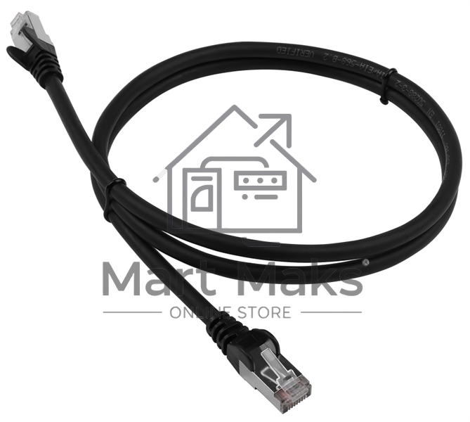 Патч-корд LANMASTER LSZH FTP кат.6, 1.0 м, черный