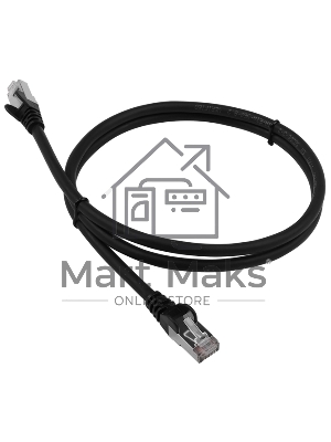 Патч-корд LANMASTER LSZH FTP кат.6, 1.0 м, черный