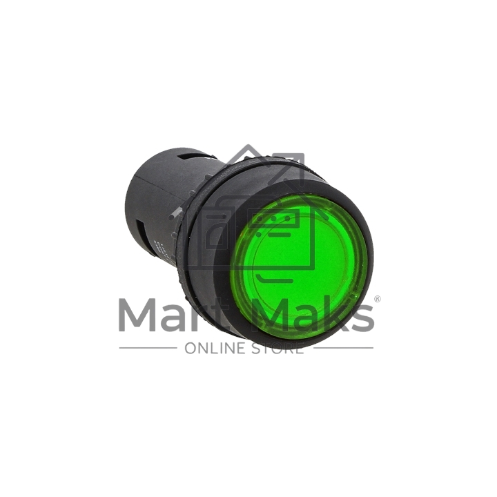 Кнопка SW2C-10D с подсветкой зел. NO EKF sw2c-md-g