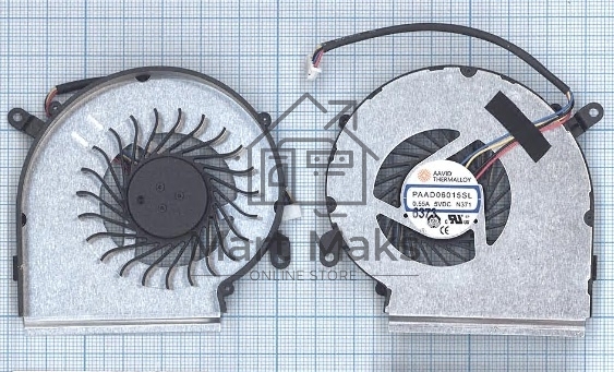 Вентилятор (кулер) для ноутбука MSI GE62VR GE72VR GP62MVR GP62VR GP72VR (GPU) 4-pin