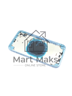 Задняя крышка (корпус) в сборе с рамкой для Apple iPhone XR blue