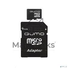 Флеш карта QUMO QM8GMICSDHC10 8Gb MicroSDHC Class 10, SD adapter