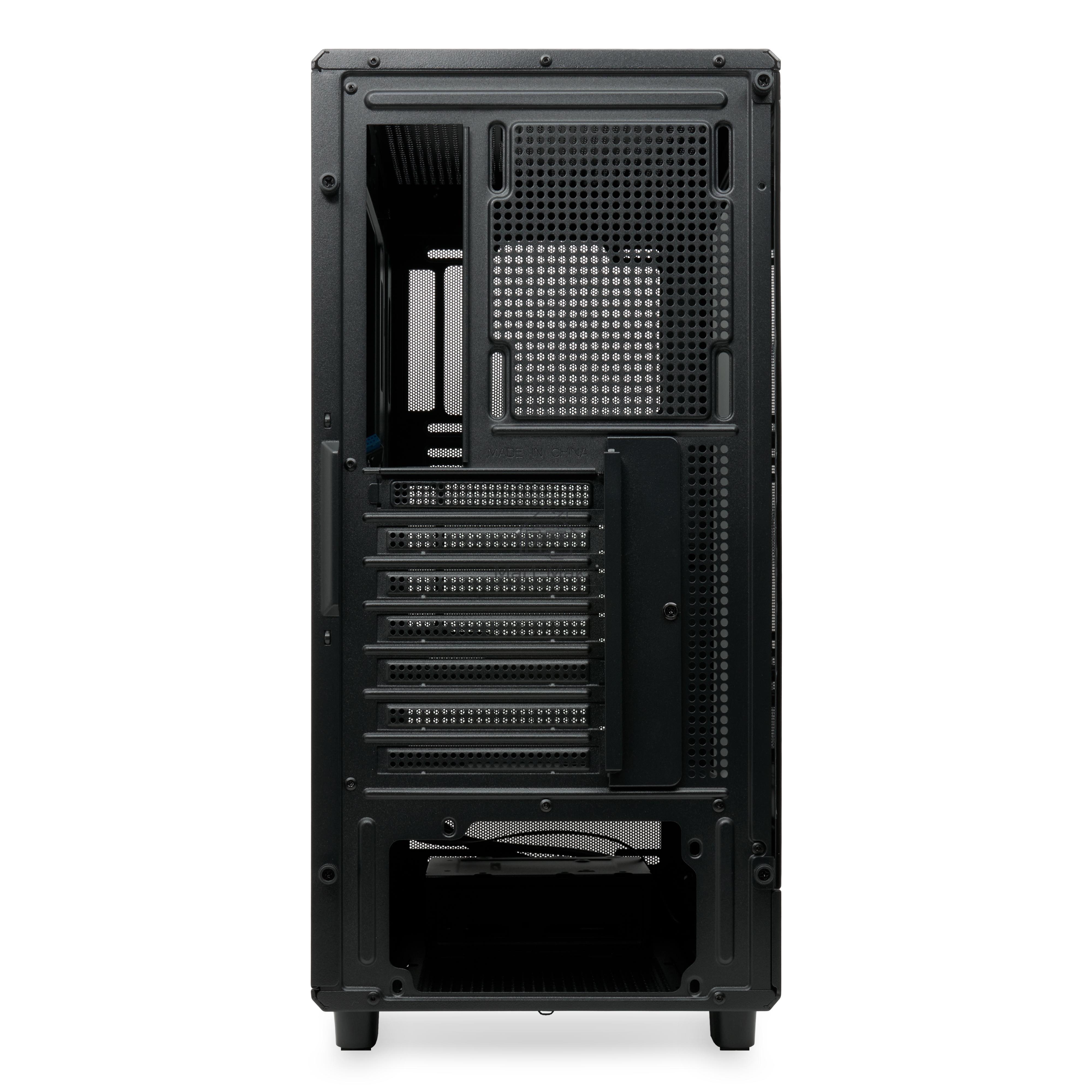 Компьютерный корпус без блока питания HSPD M510, Mesh Mid Tower, черный, TG, 0.5 SPCC, no fans ATX, mATX, mITX 180/280/160mm 1x2.5
