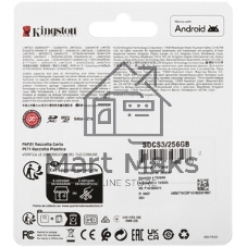 Флеш карта microSDXC 256Gb Kingston SDCS3/256Gb Canvas Select Plus + adapter