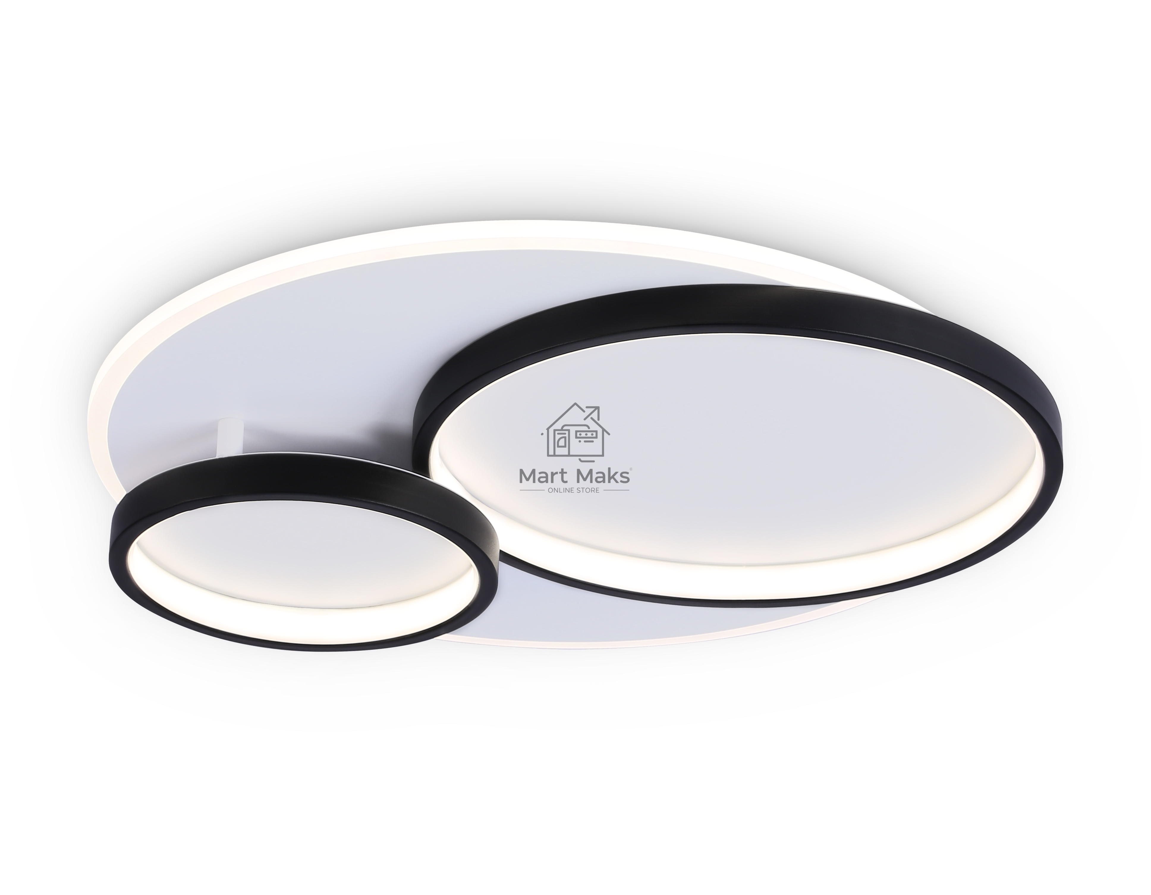 Светильник Ambrella light FA7719 WH/BK белый/черный 3000K-6400K 64W 490*470*90 (ПДУ РАДИО 2.4G)