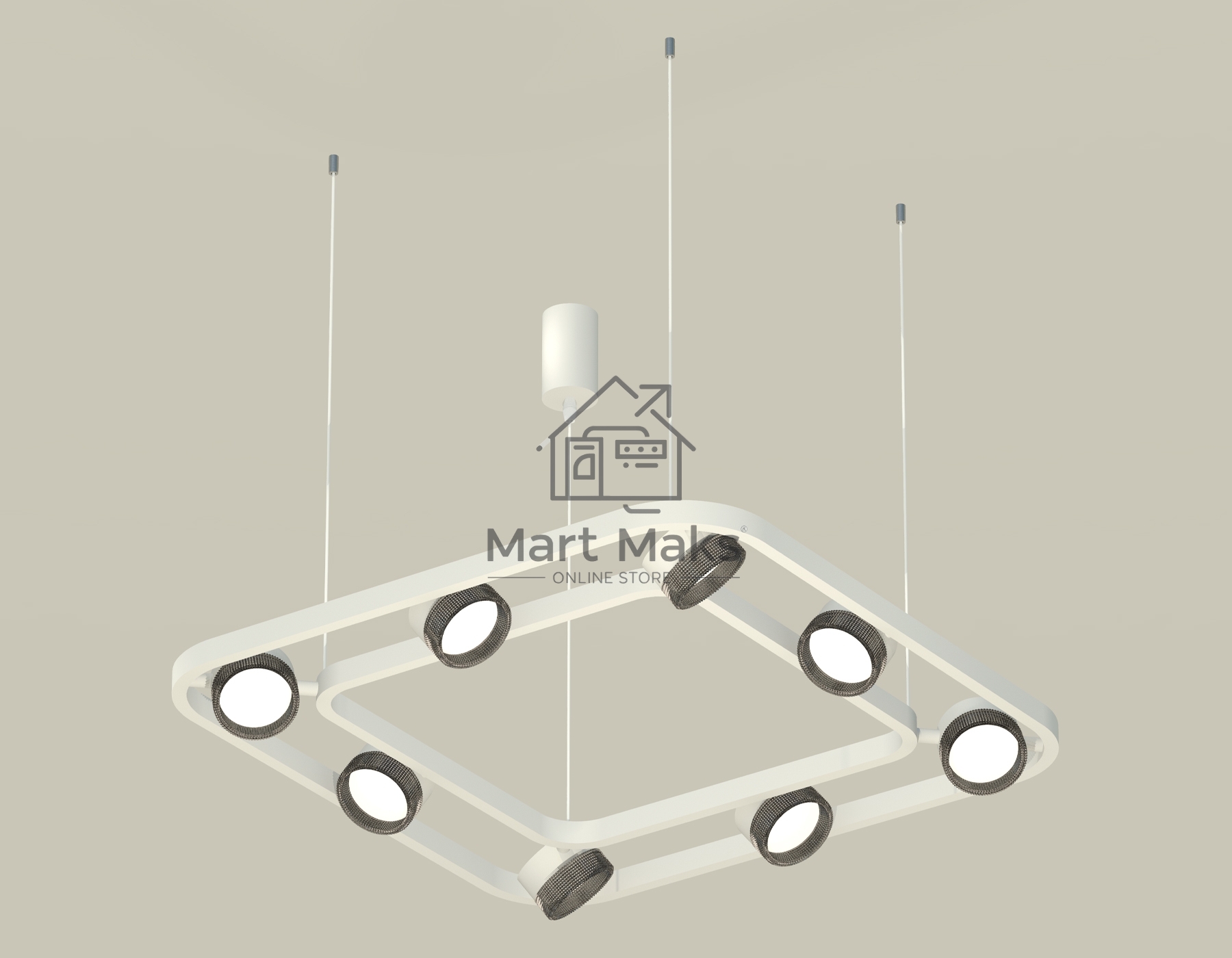 Светильник Ambrella light XB9177200/8 SWH/BK белый песок/тонированный GX53 (C9177, N8484)