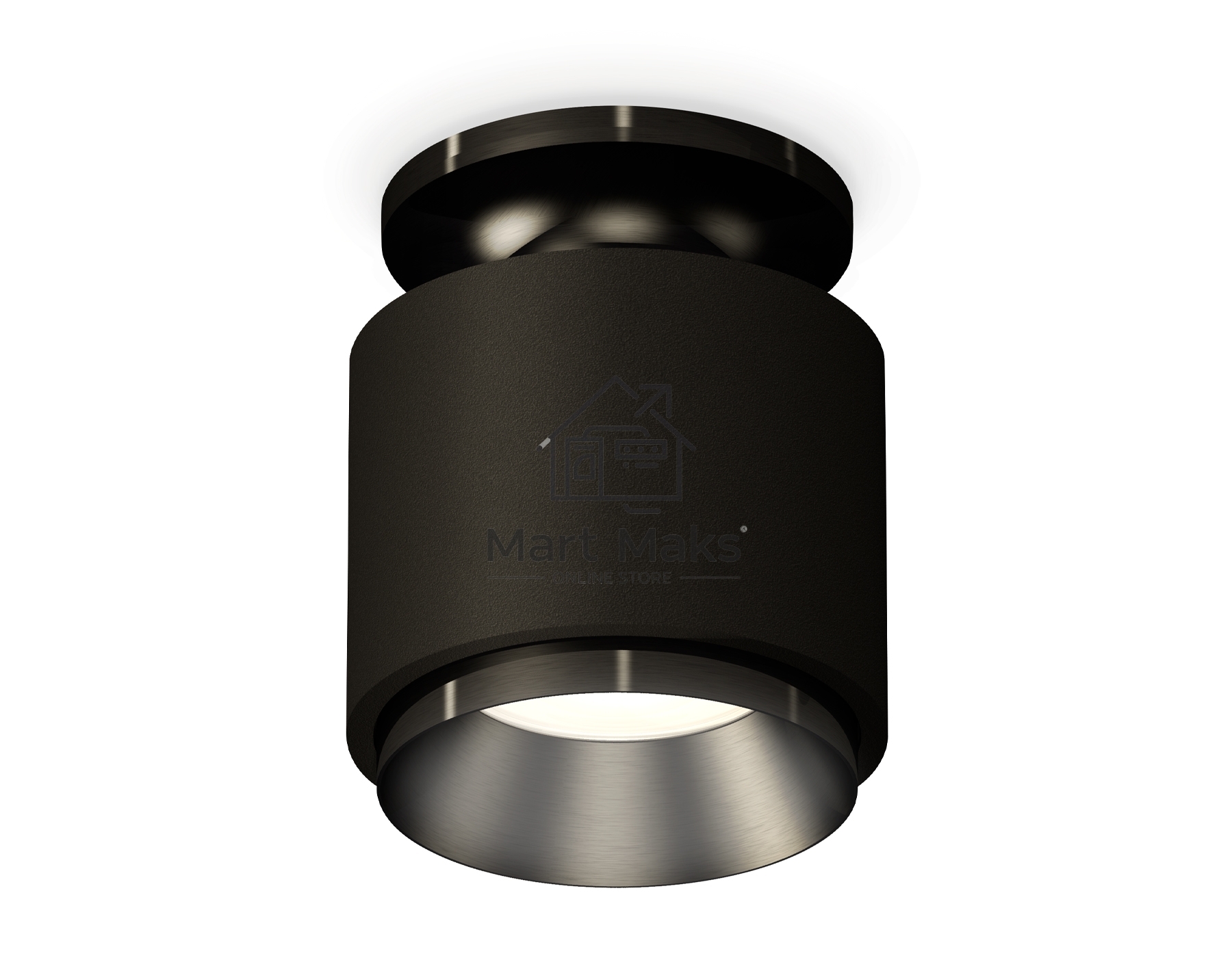 Светильник Ambrella Light XS7511060 SBK/PBK черный песок/черный полированный MR16 GU5.3 (N7926, C7511, N7031)