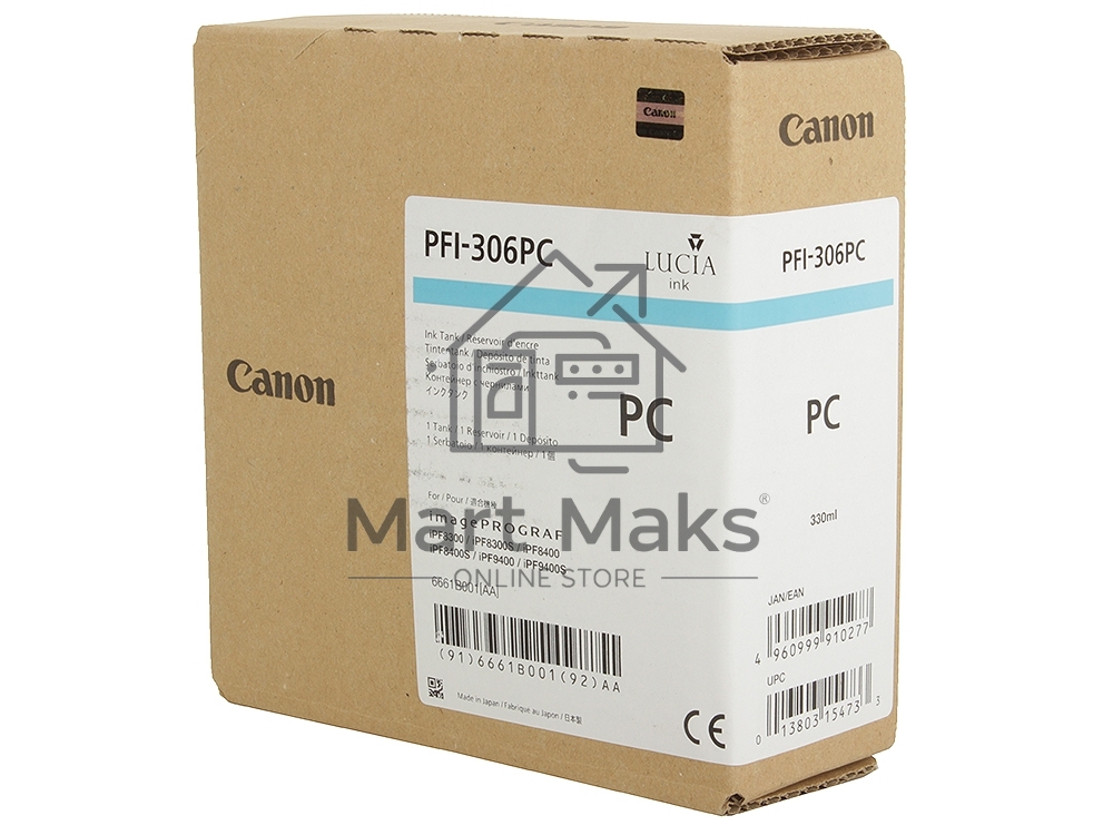 Картридж струйный Canon PFI-306 PC фото голубой для iPF8300S/8400/9400S/9400 (6661B001)