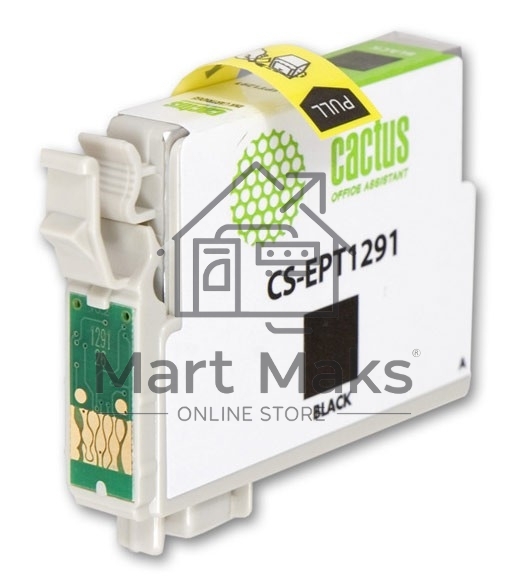 Картридж струйный Cactus CS-EPT1291 (T1291) черный (15 мл) для Epson Stylus Office B42/BX305/BX305F/BX320/BX525/BX625/SX420/SX425/SX525/SX620