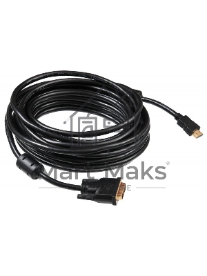 Кабель Buro HDMI-19M-DVI-D-10m 24M/19M 10м позол/ферритовые кольца