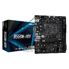 Материнская плата ASRock B550M-HDV, AM4, AMD B550, 2xDDR4, 4xSATA, 1xM.2, 1xPCIe 4.0 x16, 1xDVI-D, 1xHDMI, 1xVGA, 1x 1Gb LAN, 3x3.5 мм, 7.1, mATX