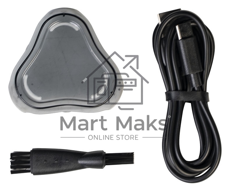 Бритва Galaxy Line GL 4209, серебряный с черным, роторная, аккумуляторная, 5 Вт, Li-Ion аккумулятор емкостью 600 мА*ч, время непрерывной работы до 1,5 ч, ножи из нержавеющей стали, 3 независимые плавающие головки, возможность промывки бреющего блока, инди