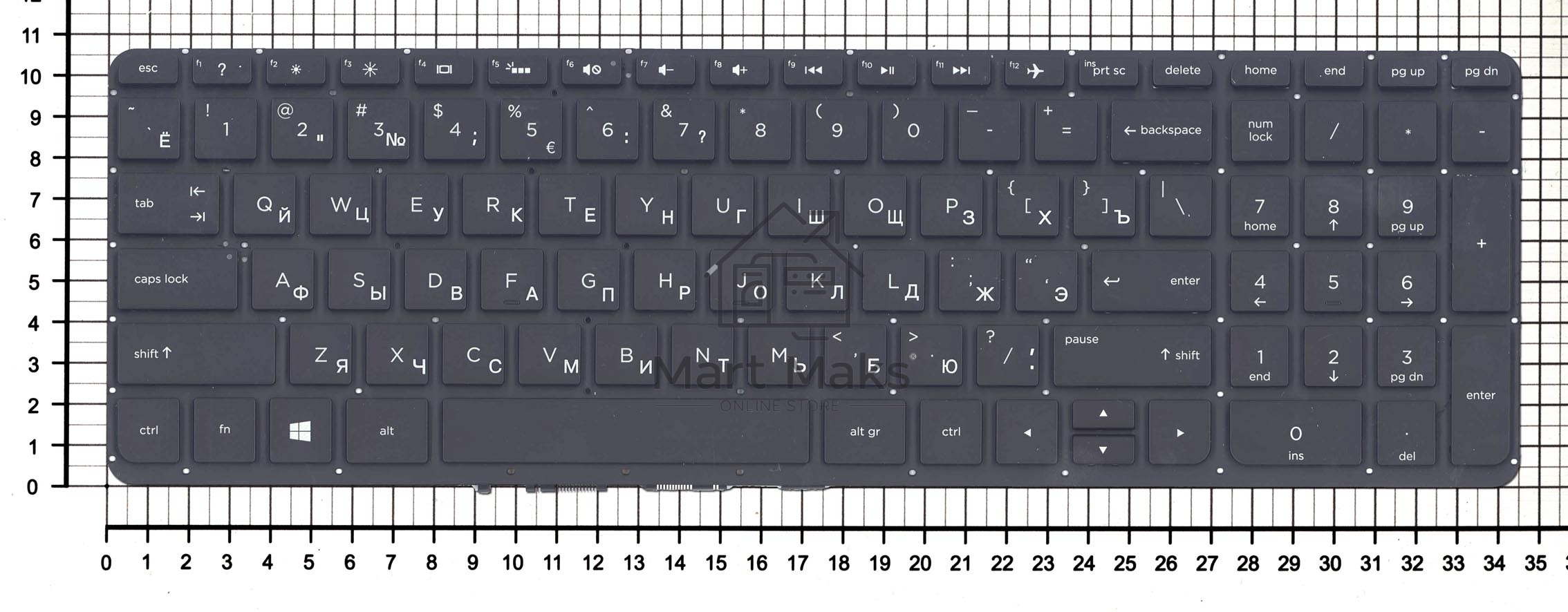 Клавиатура для ноутбука HP Pavilion 15-P 17-F черная с подсветкой