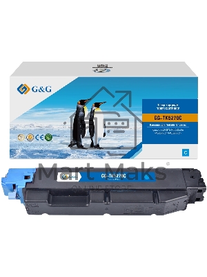 Картридж лазерный G&G GG-TK-5270C (TK5270C) голубой (6000 стр.) для Kyocera ECOSYS P6230cdn/M6230cidn/M6630cidn