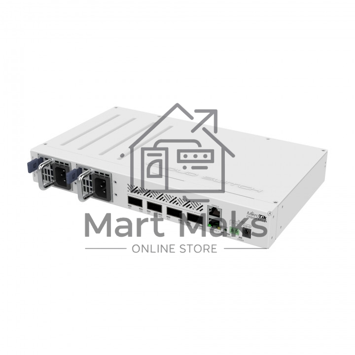 Коммутатор Mikrotik CRS504-4XQ-IN, 1x10Base-T/100Base-TX, 4xQSFP28, Switching capacity 800 Gbps