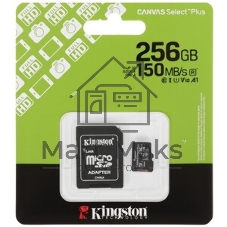 Флеш карта microSDXC 256Gb Kingston SDCS3/256Gb Canvas Select Plus + adapter