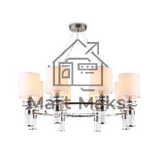 Люстра Ambrella light LH71293/8 SN/WH никель/белый E14/8 max 40W D830*780