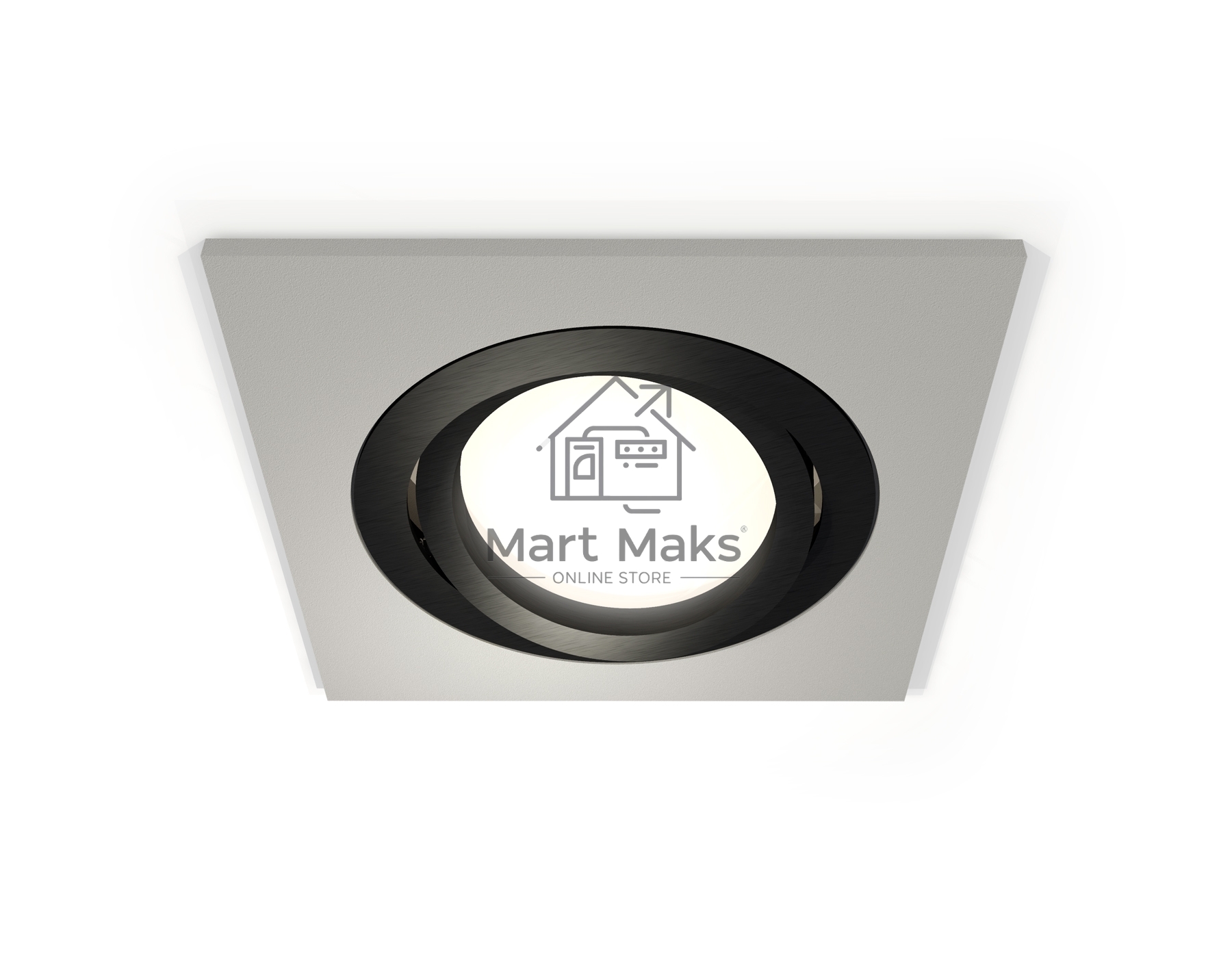 Комплект встраиваемого поворотного светильника Ambrella light XC7633081 SGR/PBK серый песок/черный полированный MR16 GU5.3 (C7623, N7002)