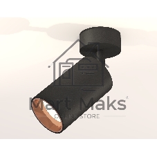 Светильник Ambrella Light XM6323005 SBK/PPG черный песок/золото розовое полированное MR16 GU5.3 (A2210, C6323, N6114)