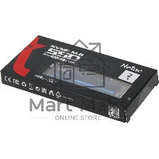 Накопитель SSD Netac NV3000 2Tb [NT01NV3000Q-2T0-E4X] M.2 2280, PCI-E 3.0 x4, 3D NAND, 3000/2100MBs, NVMe, heatsink