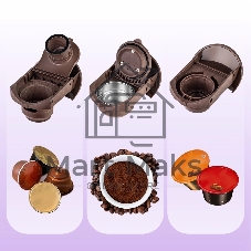 Кофеварка капсульная Kitfort КТ-7448 коричневый/бежевый, исп. кофе - капсулы/молотый, 1 л, 1400 Вт, 19 Бар.