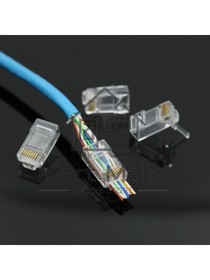 Вилка RJ-45 (8P8C) LC-PTU-01/100 универсальная. кат.5e. со сквозным отверстием(100 шт.)