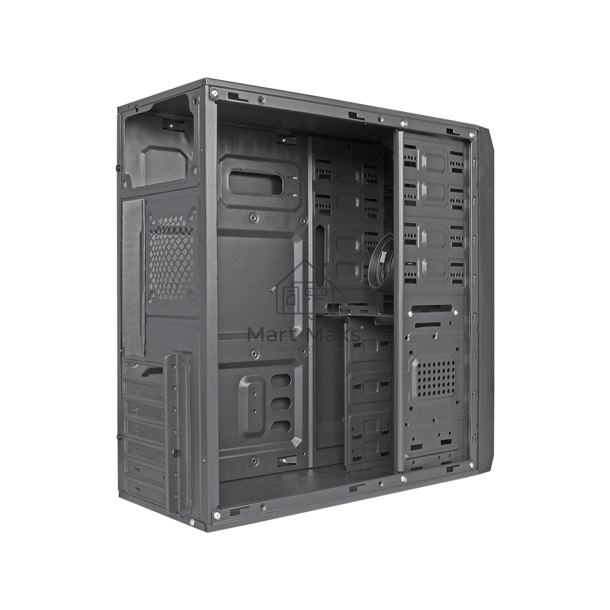 Компьютерный корпус Miditower ExeGate XP-401 Black, ATX, <XP350, Black,120mm>, 2*USB, Audio