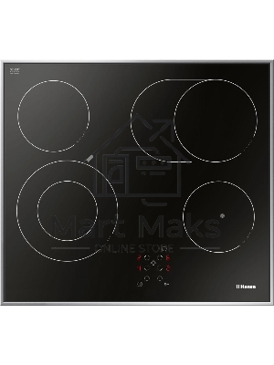 Встраиваемая варочная панель Hansa BHCI66706 Стеклокерамика, независимая, сенсорное управление, таймер, рамка, черная